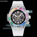 Swiss Hub1242 Clone HBF Hublot Big Bang Unico Rainbow Sapphire Case Watch 